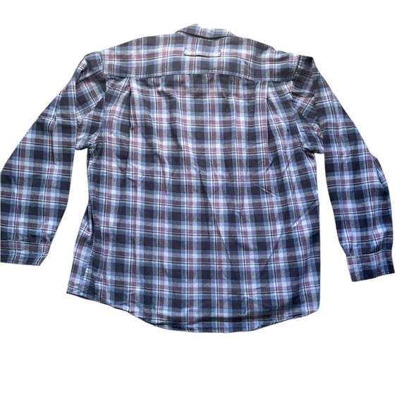 Duluth Trading Co Blue and Gray Casual Button Down Shirt - Picture 2 of 6